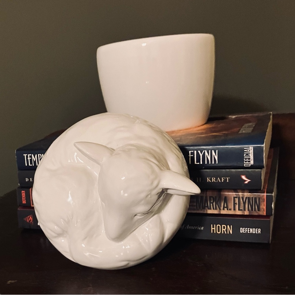 White Ceramic Animal Art Piece